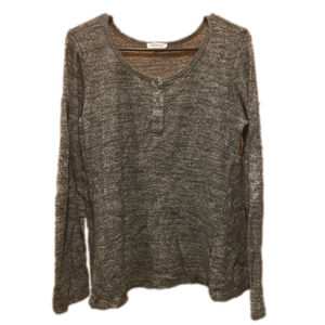 Gray Swoop Neck Sweater